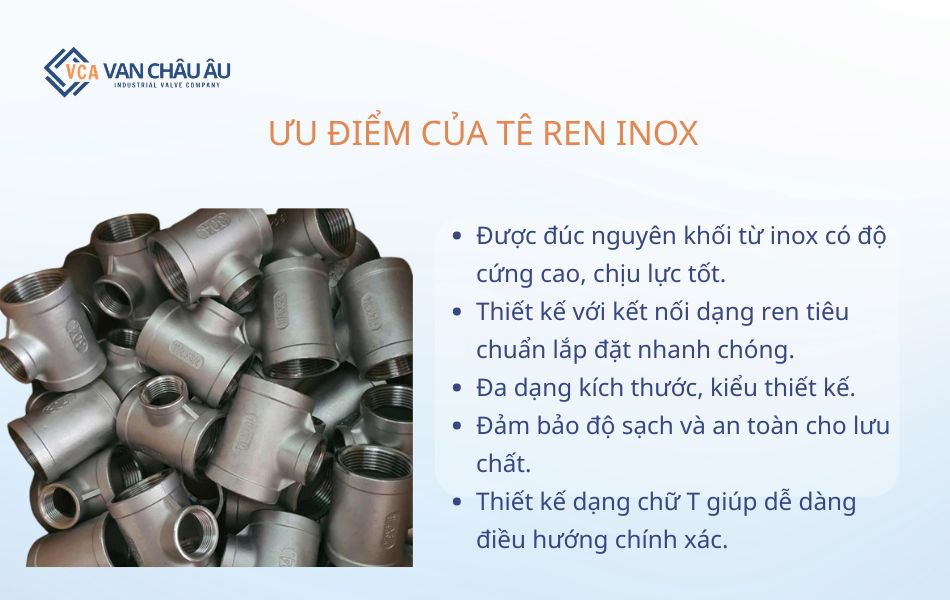 Ưu điểm tê ren inox