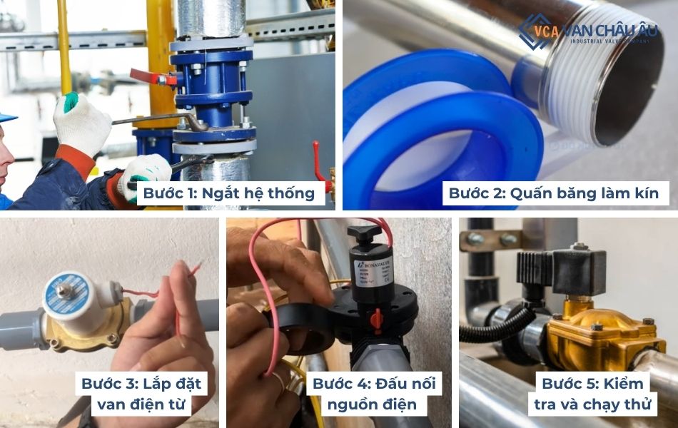 các bước hướng dẫn lắp đặt van điện từ