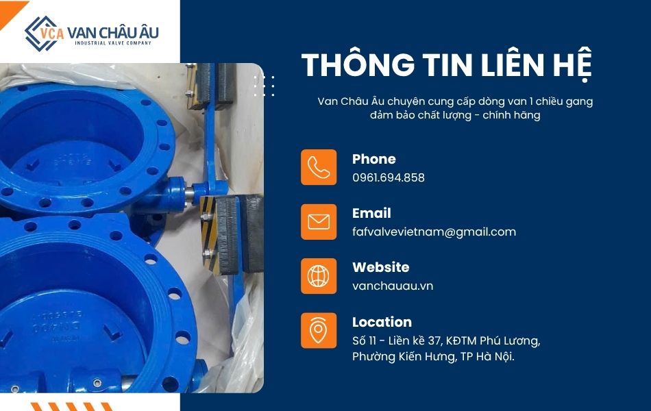 địa chỉ bán van 1 chiều gang chính hãng