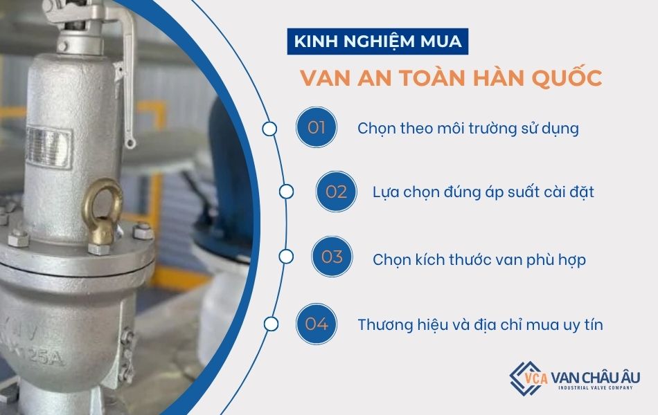 hướng dẫn chọn mua van an toàn hàn quốc