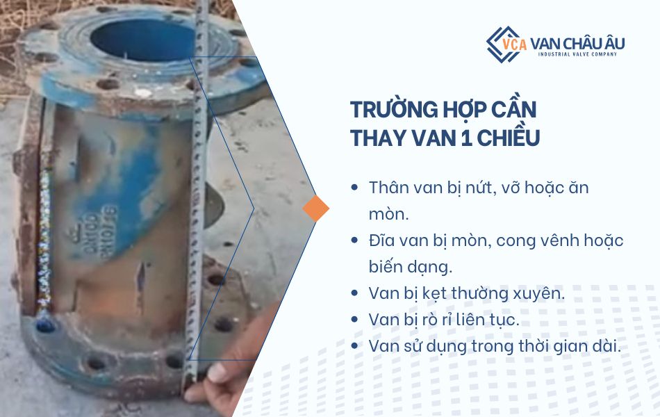 khi nào cần thay thế van 1 chiều bị hỏng