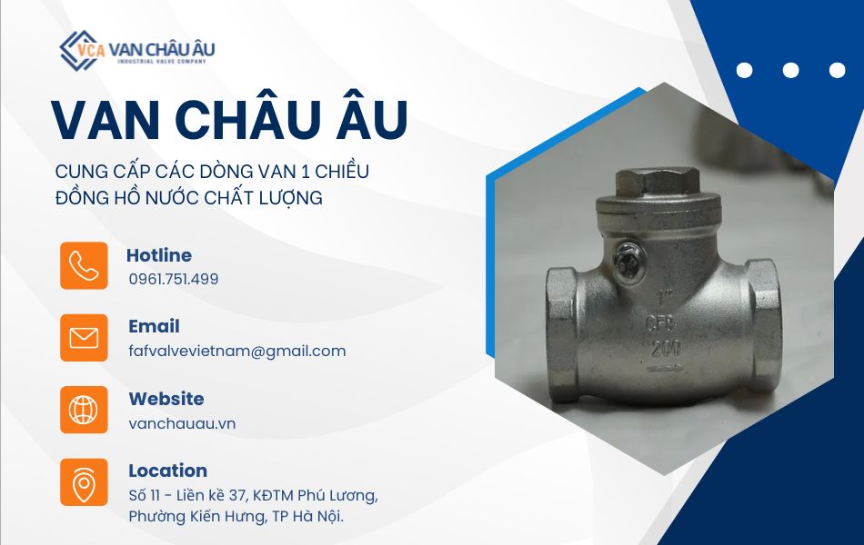 địa chỉ mua van 1 chiều đồng hồ nước chính hãng