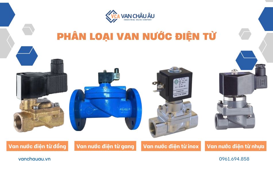 các loại van nước điện từ thông dụng