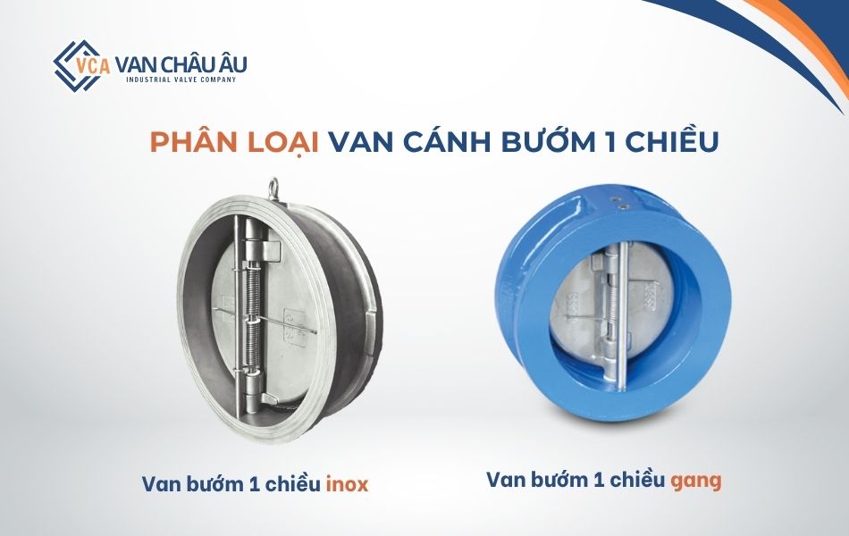 phân loại van bướm 1 chiều 