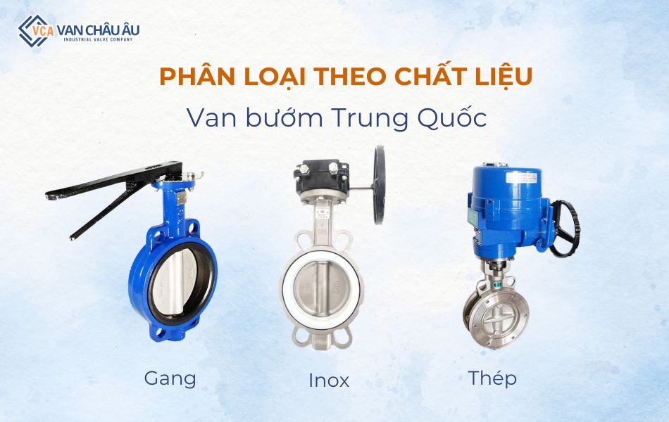 phân loại van bướm trung quốc theo chất liệu