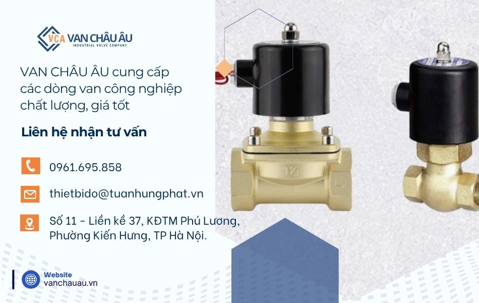 Mua van điện từ chính hãng tại Van Châu Âu