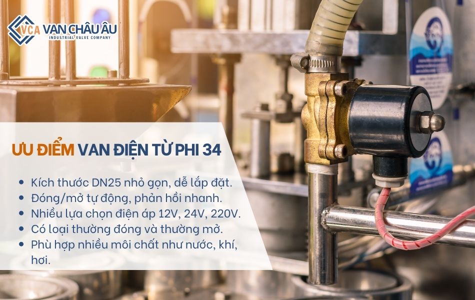 ưu điểm van điện từ phi 34