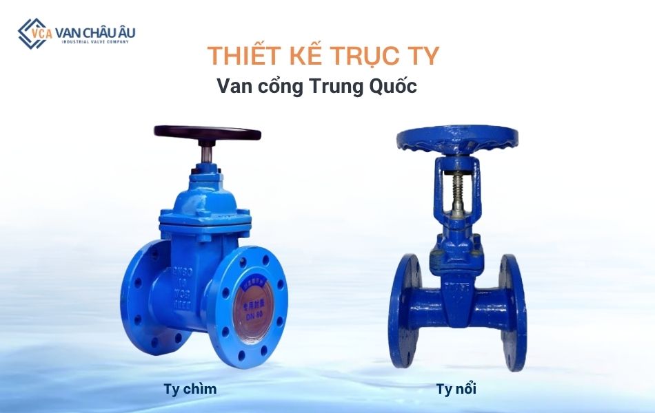 phân loại van cổng trung quốc theo trục van