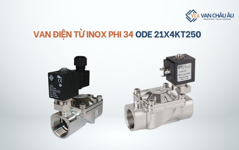 Van điện từ inox phi 34 ODE 21X4KT250