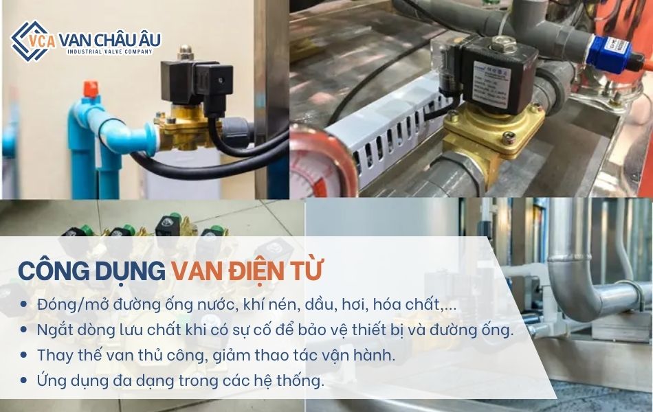 công dụng của van điện từ