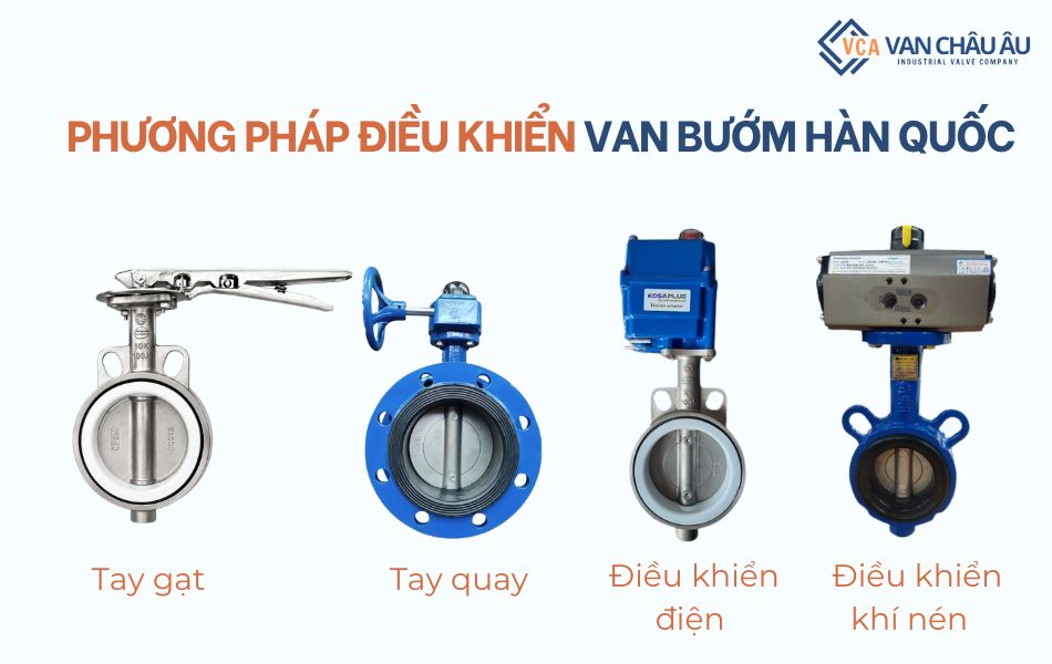 phân loại van bướm hàn quốc theo dạng điều khiển