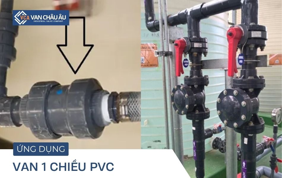 ứng dụng van 1 chiều pvc