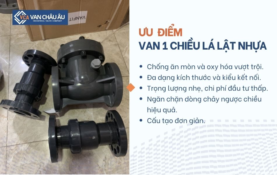 ưu điểm nổi bật của van 1 chiều lá lật nhựa