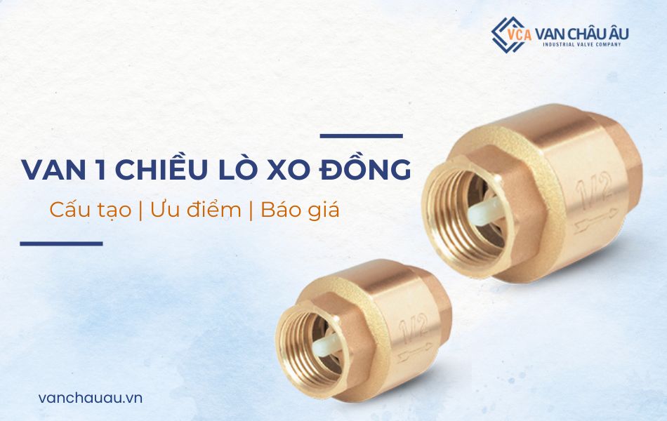 van 1 chiều lò xo đồng