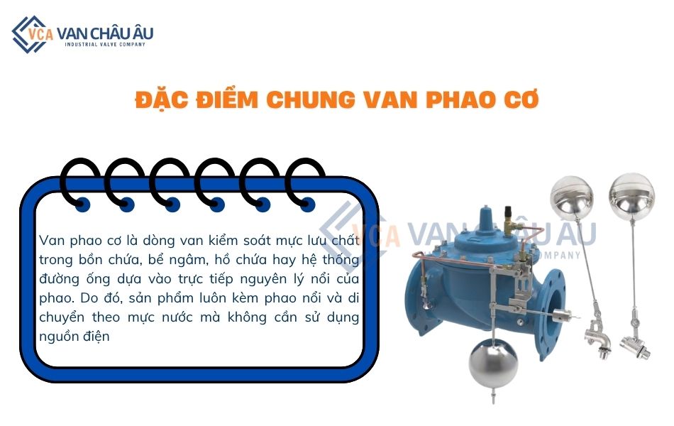 đặc điểm chung của van phao cơ