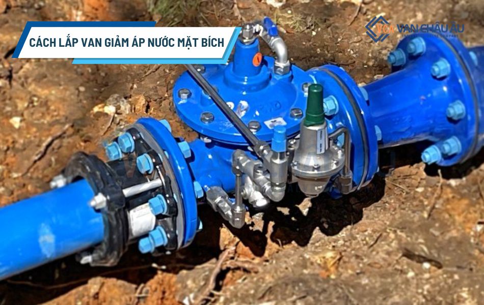 cách lắp van giảm áp nước mặt bích từng bước