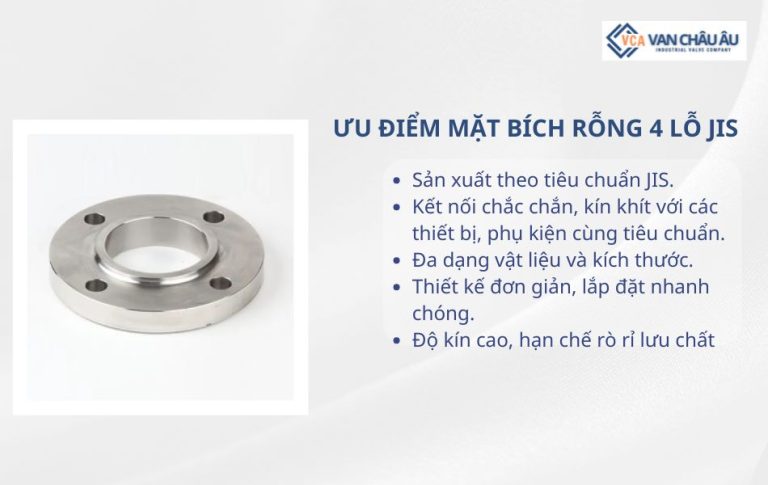 Mặt bích rỗng 4 lỗ JIS | JIS 10K, JIS 20K,... | Chính hãng